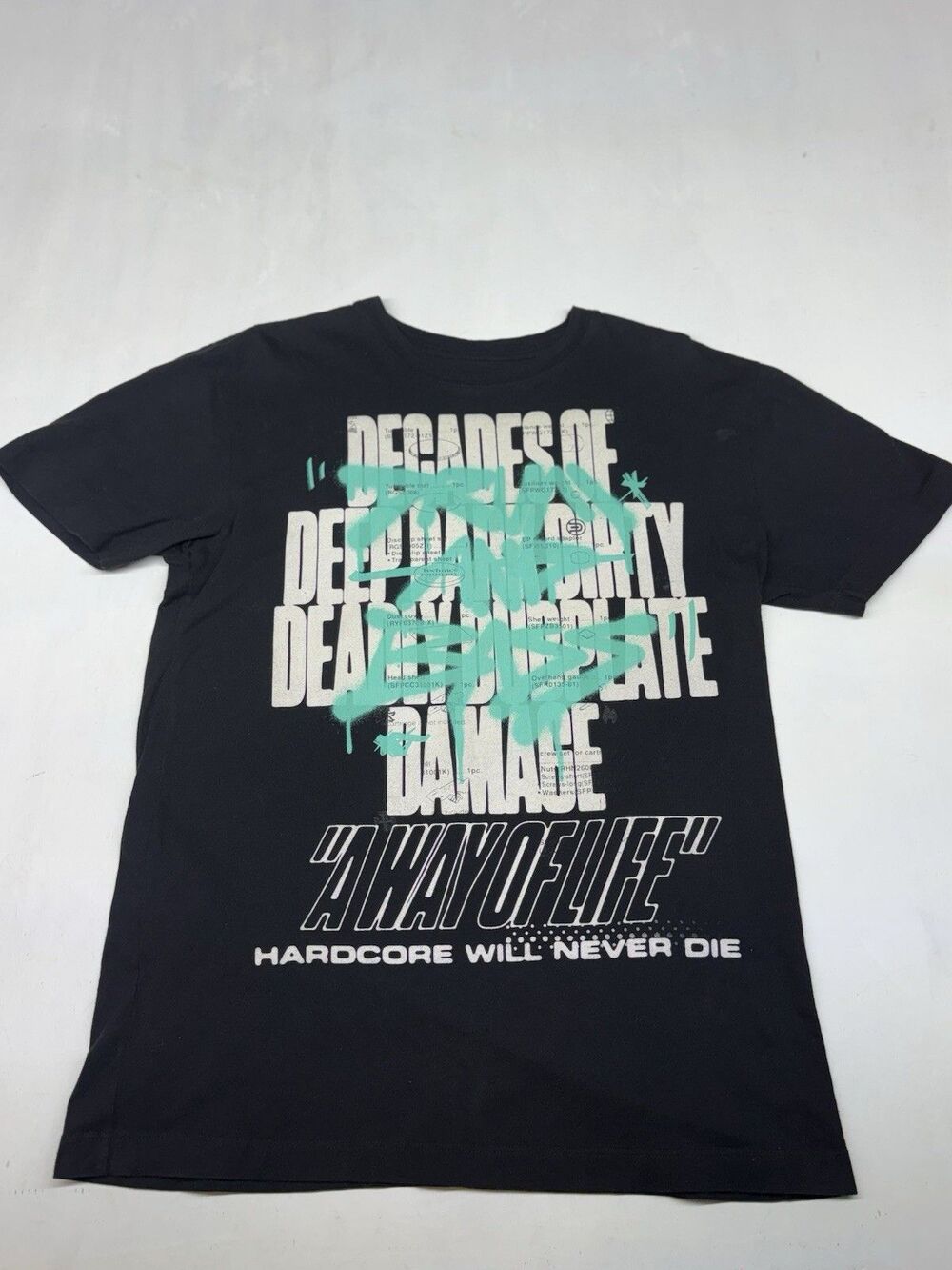 Neo4ic Dieselboy Destroyer Cyberpunk Graphic Short Sleeve Shirt Black AOP Mens L